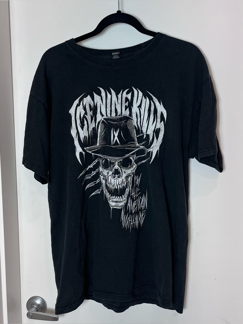 Ice Nine Kills American Nightmare Graphic Skull Tee Short Sleeve Shirt Large